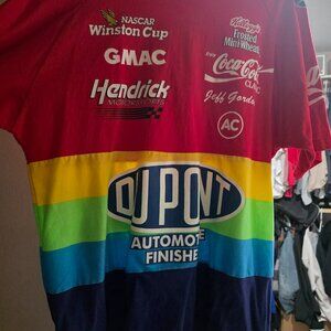 Rare Jeff Gordon Dupont Rainbow NASCAR Hendrick Racing Shirt